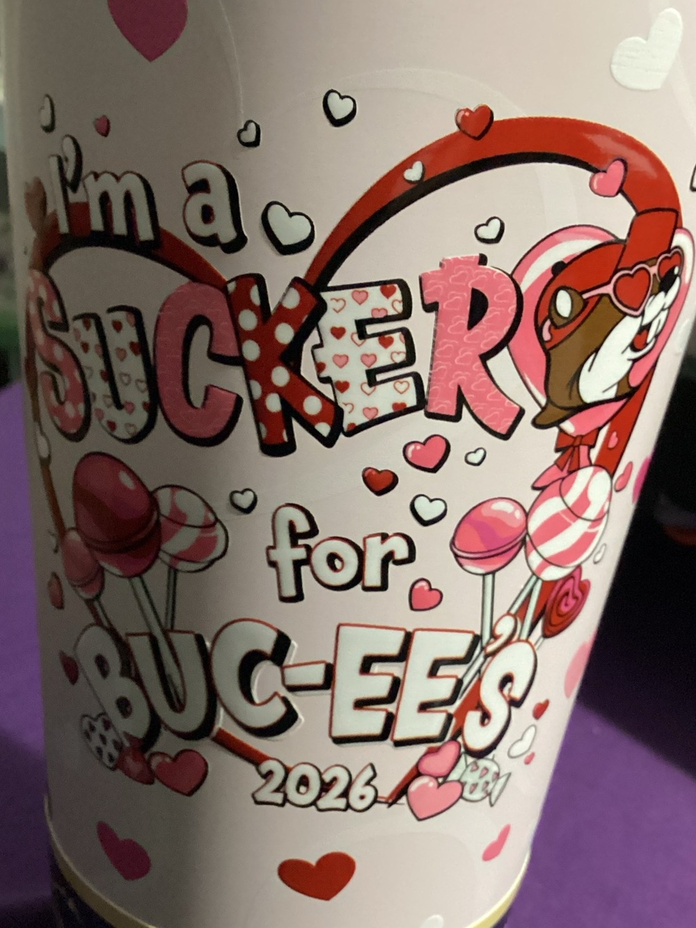 Yukon Outfitters Pink "I'm a Sucker for Buc-ee's" Double Pint Tumbler - Picture 3 of 3